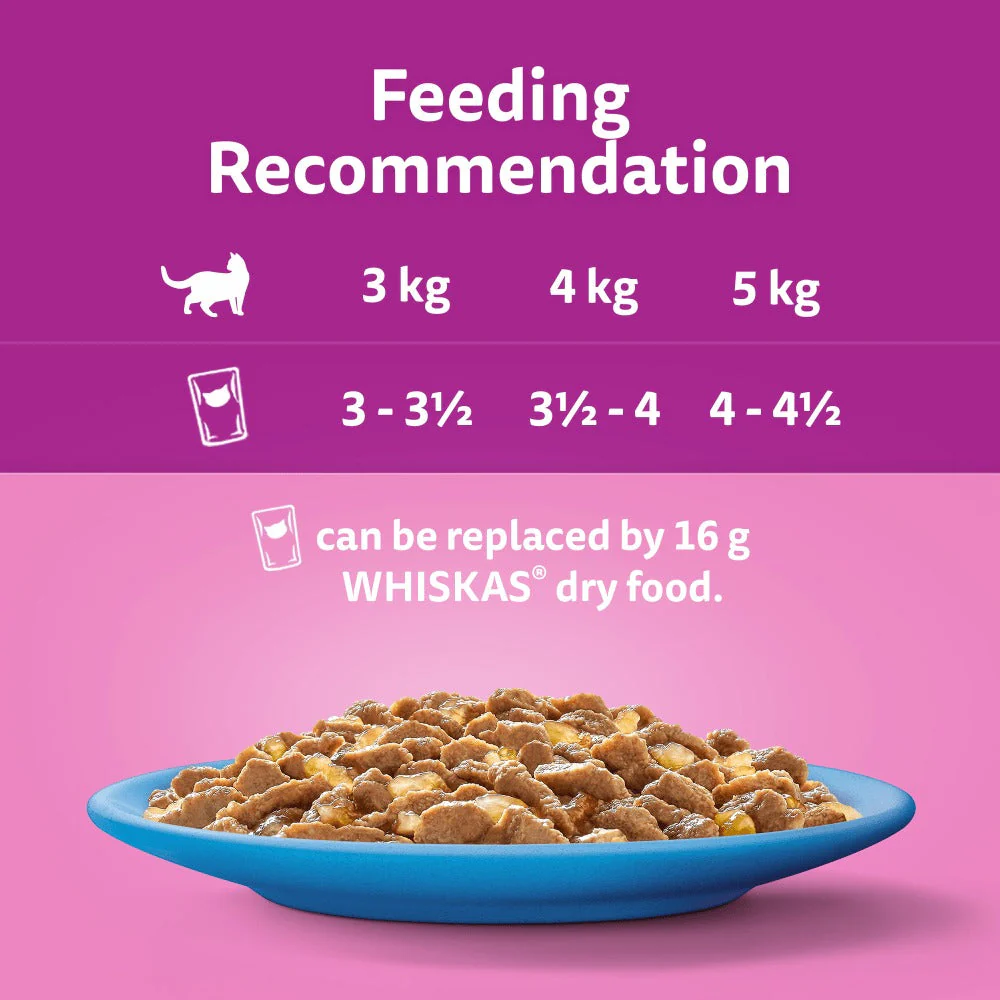 Whiskas 1+ Fish Favourites in Jelly Adult Wet Cat Food Pouches 80x85g - Image 4