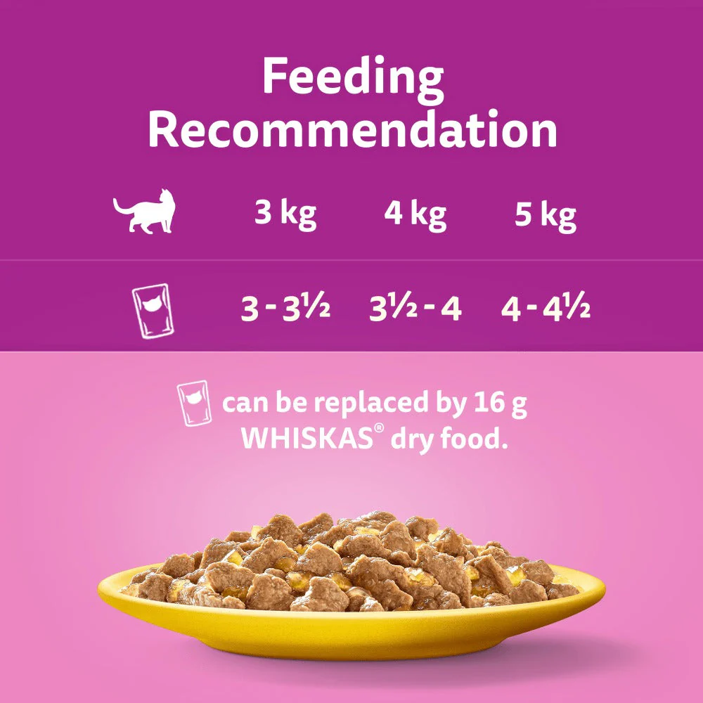 Whiskas 7+ Poultry Feasts in Jelly Senior Wet Cat Food Pouches 80x85g - Image 4