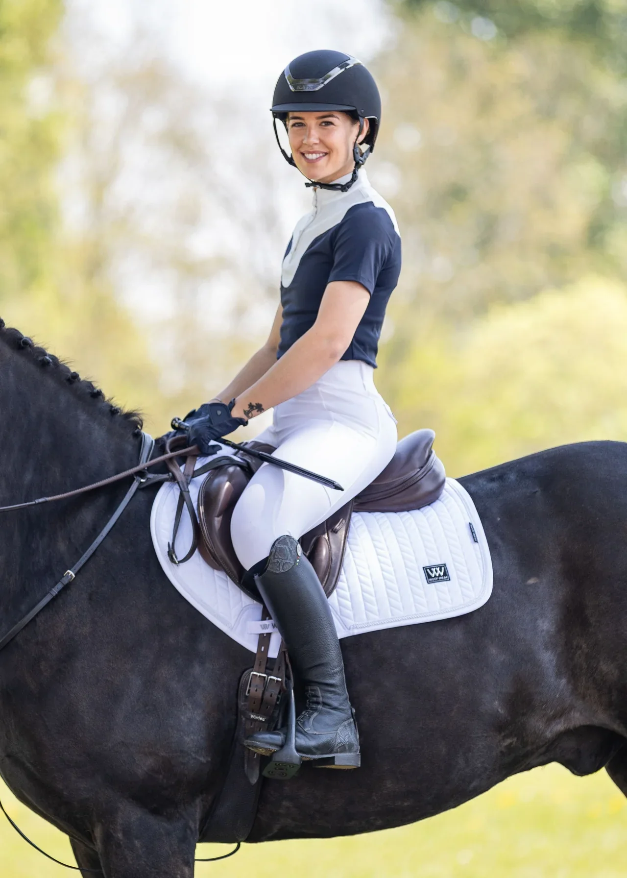 Woof Wear Herringbone Saddle Pad Close Contact - Image 10